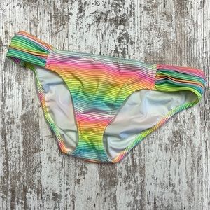 COPY - M // Victoria’s Secret Pastel Striped Bikini Swim Bottoms